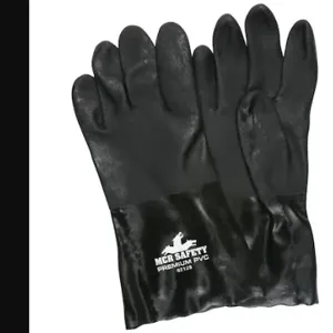 MCR SAFETY 6212S Chemical Resistant Glove, 12 Inch Length, L Size, Black, 12 Pack | CT2MXK 55KU51