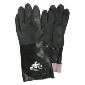 MCR SAFETY 6300SJ Chemikalienbeständiger Handschuh, 14 Zoll Länge, Größe L, Schwarz, 12er-Pack | CT2MYG 48GM52