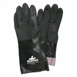 MCR SAFETY 6300SJ Chemical Resistant Glove, 14 Inch Length, L Size, Black, 12 Pack | CT2MYG 48GM52