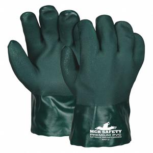 MCR SAFETY 6412 Chemikalienbeständiger Handschuh, Größe L, PVC, 12er-Pack | CH6KPC 48GM78