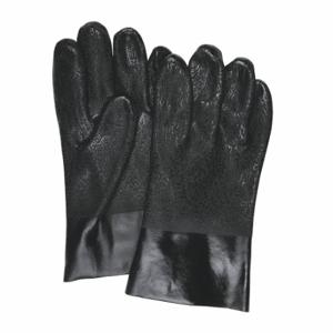 MCR SAFETY 6510S Chemical Resistant Glove, 43 mil Thick, 10 Inch Length, Black, 12 Pack | CT2NBG 26J287