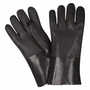 MCR SAFETY 6512SJ Chemikalienbeständiger Handschuh, 12 Zoll Länge, Körnung, L-Größe, Schwarz, S6512SJ, 12er-Pack | CT2MWZ 48XW49