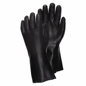 MCR SAFETY 6522SJ Chemical Resistant Glove, 12 Inch Length, Grain, L Size, Black, S6522SJ, 12 Pack | CT2MXA 49DA98