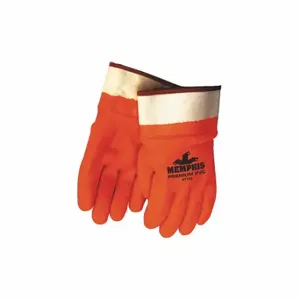 MCR SAFETY 6710F Chemical Resistant Glove, 118 mil Thick, 11 1/2 Inch Length, L Size, Orange, 12 Pack | CT2MWV 48GM58