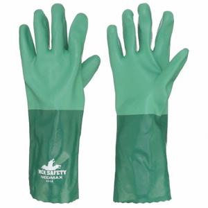 MCR SAFETY 6914L Chemikalienbeständiger Handschuh, 14 Zoll Länge, Körnung, L-Größe, Grün, SNeoMax 6914 | CT2MYD 48GJ72