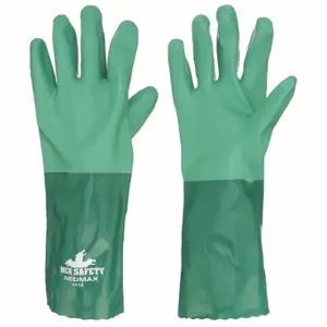 MCR SAFETY 6914L Chemical Resistant Glove, 14 Inch Length, Grain, L Size, Green, SNeoMax 6914 | CT2MYD 48GJ72