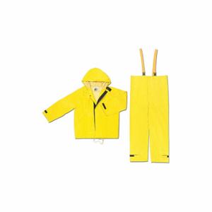 MCR SAFETY 8402X2 Two Piece Rain Suit with Jacket/Bib Overall, Yellow, 2XL, Neoprene | CT2TDV 26K587