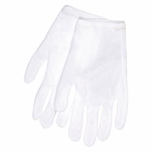 MCR SAFETY 8730L Inspection Gloves, WomenS L, Finished Hem, Seamless Knit, Nylon, White, 12 PK | CT2QEF 26H225