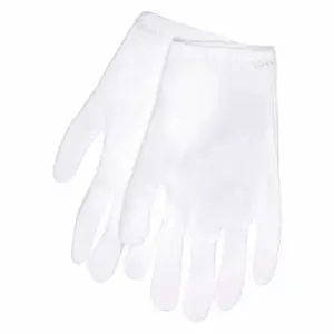 MCR SAFETY 8730L Inspection Gloves, WomenS L, Finished Hem, Seamless Knit, Nylon, White, 12 PK | CT2QEF 26H225