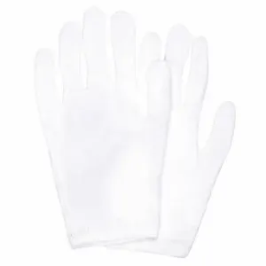 MCR SAFETY 8730S Inspection Gloves, WomenS S, Finished Hem, Seamless Knit, Nylon, White, 12 PK | CT2QEH 26H223