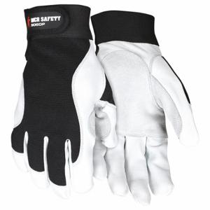 MCR SAFETY 906DPXL Mechaniker-Handschuhe, Größe XL, Mechaniker-Handschuh, Vollfinger, Ziegenleder, Schwarz/Weiß, 1 Paar | CT2RTB 60HN38