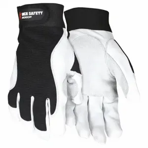 MCR SAFETY 906DPS Mechanics Gloves, Size S, Mechanics Glove, Full Finger, Goatskin, Black/White, 1 Pair | CT2RRE 60HN35