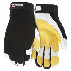 MCR SAFETY 906S Mechaniker-Handschuhe, Größe S, Mechaniker-Handschuh, Vollfinger, Ziegenleder, Klettverschluss-Manschette | CT2RVJ 26H840