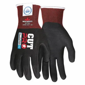 MCR SAFETY 90780M Coated Glove, M, Foam Nitrile, Sandy, Black, 1 Pair | CT2NMD 642R87