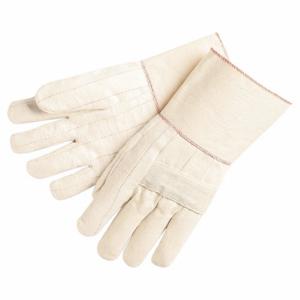 MCR SAFETY 9132G Knit Gloves, Size L, Glove Hand Protection, 500 Deg F Max Temp, Cotton, Gauntlet Cuff | CT2QNG 26J772