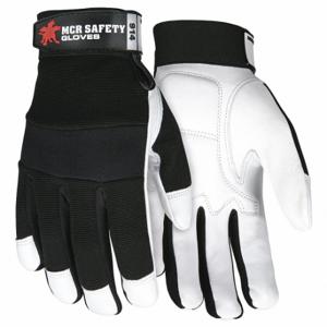 MCR SAFETY 914S Mechaniker-Handschuhe, Größe S, Mechaniker-Handschuh, Vollfinger, Ziegenleder, gepolsterte Handfläche, 1 Paar | CT2RRG 60HM53