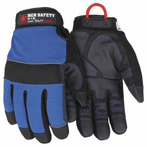 MCR SAFETY 918XXXL Mechanics Glove, 3Xl Size, Blue/Black, 1 Pair | CH6NDR 60HM64