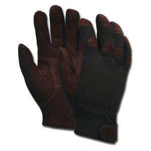 MCR SAFETY 920M Mechanics Gloves, Size M, Mechanics Glove, Full Finger, Cowhide, Reinforced Palm, 12 PK | CT2RPR 26K138