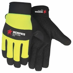 MCR SAFETY 926XL Mechanics Gloves, Size XL, Synthetic Leather with Silicone Grip, Hook-and-Loop Cuff | CT2RUD 26H914