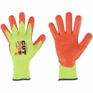 MCR SAFETY 92720HVS Schnittfeste Handschuhe, S, Ansi-Schnittstufe A6, Handfläche, getaucht, Nitril, Sandy, 12 Stück | CT2PXQ 55VT27