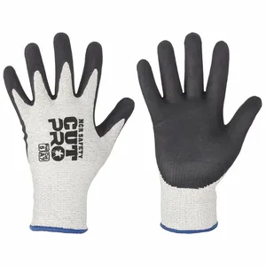 MCR SAFETY 92743BPXL Cut-Res Glove, Poly Palm/Fngr, Blk, Xl, PK 12 | CT2PUR 330XH8