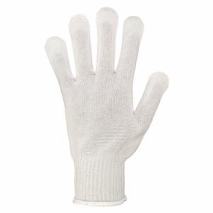 MCR SAFETY 9356XS Coated Glove, XS, ANSI Cut Level A6, Uncoated, Uncoated, Polyester, White | CT2QAN 48GK30