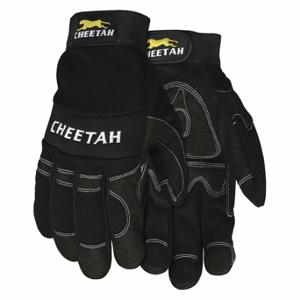 MCR SAFETY 935CHL Mechanics Gloves, Size L, Mechanics Glove, Full Finger, Synthetic Leather, Black, 1 Pair | CT2RNJ 392D28