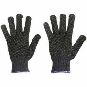 MCR SAFETY 9366BKL Cut-Resistant Gloves, L, Ansi Cut Level A3, Full, Dotted, PVC, Dotted, Black, 12 PK | CT2PWL 55VT48