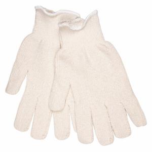 MCR SAFETY 9410KM Knit Gloves, Size L, Glove Hand Protection, Cotton, 16 oz Fabric White, Knit Cuff, 12 PK | CT2QNQ 26H696