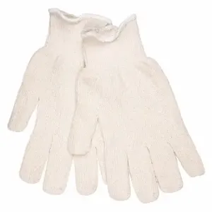 MCR SAFETY 9410KM Knit Gloves, Size L, Glove Hand Protection, Cotton, 16 oz Fabric White, Knit Cuff, 12 PK | CT2QNQ 26H696