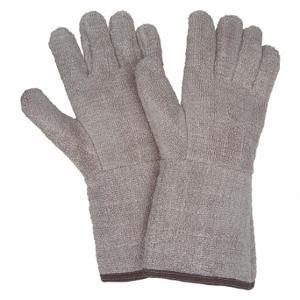 MCR SAFETY 9432GFR Knit Gloves, Size XL, Glove Hand Protection, 605 Deg F Max Temp, Cotton, Brown/White | CT2QTX 26K682
