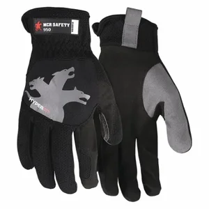 MCR SAFETY 950XL Mechanics Gloves, Size XL, Mechanics Glove, Full Finger, Synthetic Leather, Black, 1 Pair | CT2RTN 60HM71