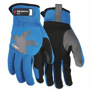 MCR SAFETY 951XL Mechanics Gloves, Size XL, Mechanics Glove, Full Finger, Synthetic Leather, Blue, 1 Pair | CT2RTQ 60HM76