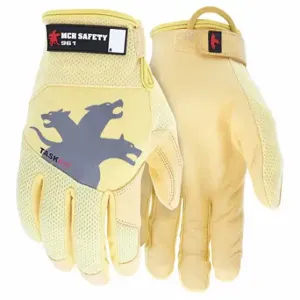 MCR SAFETY 961M Mechanics Gloves, Size M, Mechanics Glove, Full Finger, Goatskin, Gold, Beige, 1 Pair | CT2RPV 60HM99