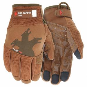 MCR SAFETY 962L Mechaniker-Handschuhe, Größe L, Mechaniker-Handschuh, Ziegenleder mit Silikongriff, Handflächenseite, 1 Paar | CT2RNZ 60HN06