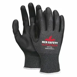 MCR SAFETY 96715S Knit Gloves, Size S, Sandy, Foam Nitrile, Palm, Dipped, ANSI Abrasion Level 3, 12 PK | CT2QRR 55VT78