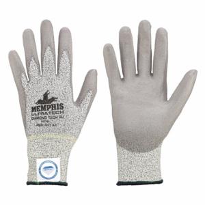 MCR SAFETY 9676S Coated Glove, S, Polyurethane, Gray, 1 Pair | CT2NTK 48GK72