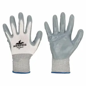 MCR SAFETY 9679L Coated Glove, L, Nitrile, White, 1 Pair | CT2NGR 48GH79