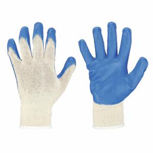 MCR SAFETY 9682L Med Weight Cotton Blue Latex Dip, L, PK 12 | CT2TWL 26H719
