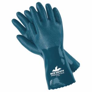 MCR SAFETY 9792L Chemical Resistant Glove, 11 3/4 Inch Length, Rough, L Size, Blue, Gen Purpose, 1 Pair | CT2MWN 48GJ82