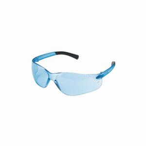 MCR SAFETY BK213 Safety Glasses, Wraparound Frame, Frameless, Blue, Blue, Black, S Eyewear Size, Unisex | CT2TKZ 26G915