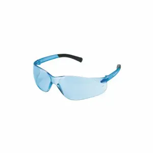 MCR SAFETY BK213 Safety Glasses, Wraparound Frame, Frameless, Blue, Blue, Black, S Eyewear Size, Unisex | CT2TKZ 26G915