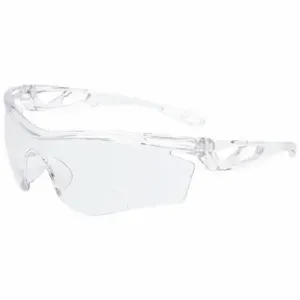 MCR SAFETY CL4H10PF Safety Glasses, Anti-Fog /Anti-Scratch, No Foam Lining, Wraparound Frame, Half-Frame, U6 | CT2TFQ 801W05