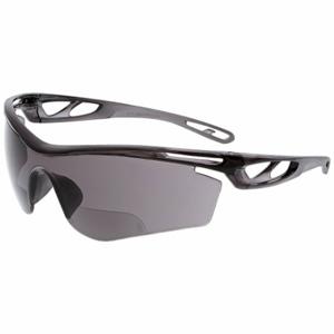 MCR SAFETY CL4H20G Safety Glasses, Anti-Scratch, No Foam Lining, Wraparound Frame, Half-Frame, Gray, Clear | CT2TJB 801W11