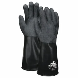 MCR SAFETY CP25RM Chemical Resistant Glove, 25 mil Glove Thick, 14 Inch Glove Length, M Glove Size | CT2MWH 60HP97