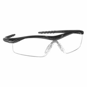 MCR SAFETY DL110 Schutzbrille, kratzfest, ohne Schaumstoffeinlage, umlaufender Rahmen, Halbrahmen, Schwarz, Schwarz | CT2THJ 2ETG9