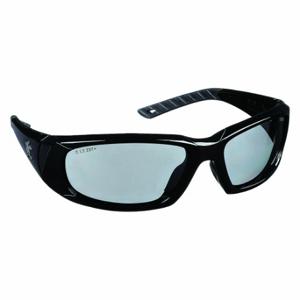 MCR SAFETY FF317 Safety Glasses, Wraparound Frame, Full-Frame, Gray Mirror, Black, Black, M Eyewear Size | CT2TLJ 22JJ32