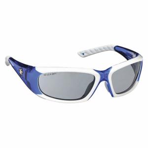 MCR SAFETY FF327 Safety Glasses, Wraparound Frame, Full-Frame, Gray Mirror, Blue/White, Blue/White, Unisex | CT2TLK 22JJ38