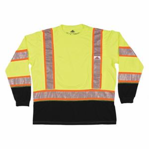 MCR SAFETY FFLTC3SLXL Langarm-T-Shirt, Ansi-Klasse 3, XL, grün, lang, T-Shirt-Shirt, Polyester, 1 Taschen | CT2TTP 55KX21