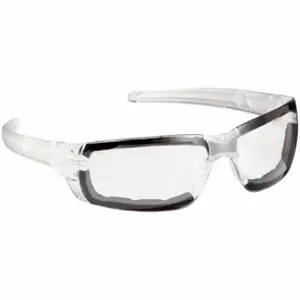 MCR SAFETY HK310PF Safety Glasses, Anti-Fog /Anti-Scratch, Eye Socket Foam Lining, Traditional Frame, Clear | CT2TER 55KY45